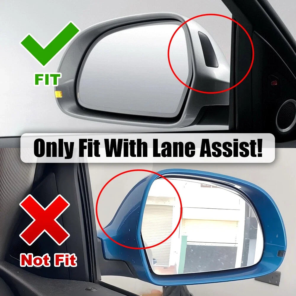Gloss Black Mirror Cover Cap for Audi A3/S3 8P (2008–2009) w/ Lane Assist