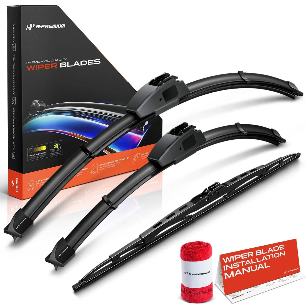 Set of 3 Wiper Blades for Nissan 350Z (2003–2009)