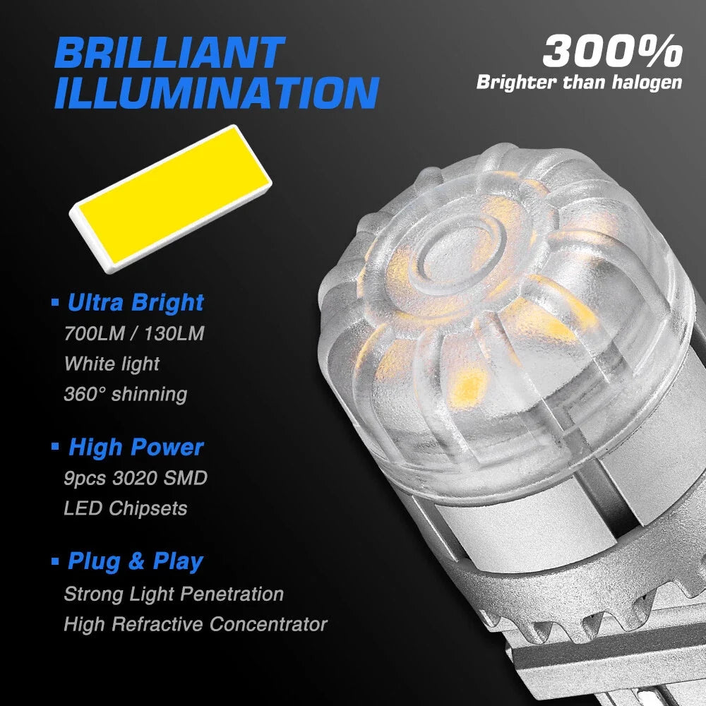2X 1157 LED Tail Brake Stop Reverse Parking Light Bulbs for NOVSIGHT