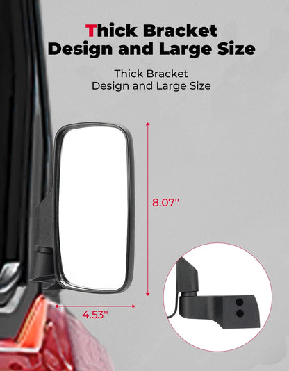 Large Mounted Door Rearview Mirrors for Polaris Ranger 1000 XP Crew (2018–2023)