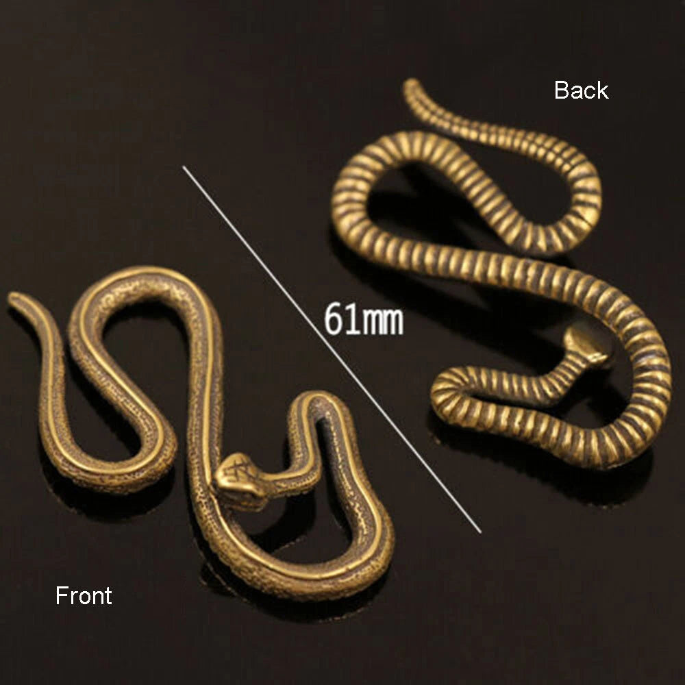 Brass Snake Figurine for Home Office Decoration