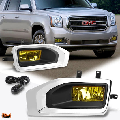 Amber Lens Front Bumper Fog Light Set for GMC Yukon XL (2015–2018)