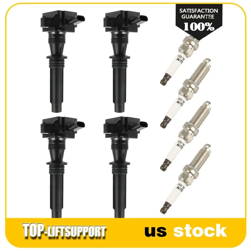 Set of 4 Ignition Coils & Spark Plugs for Land Rover Range Rover 2021