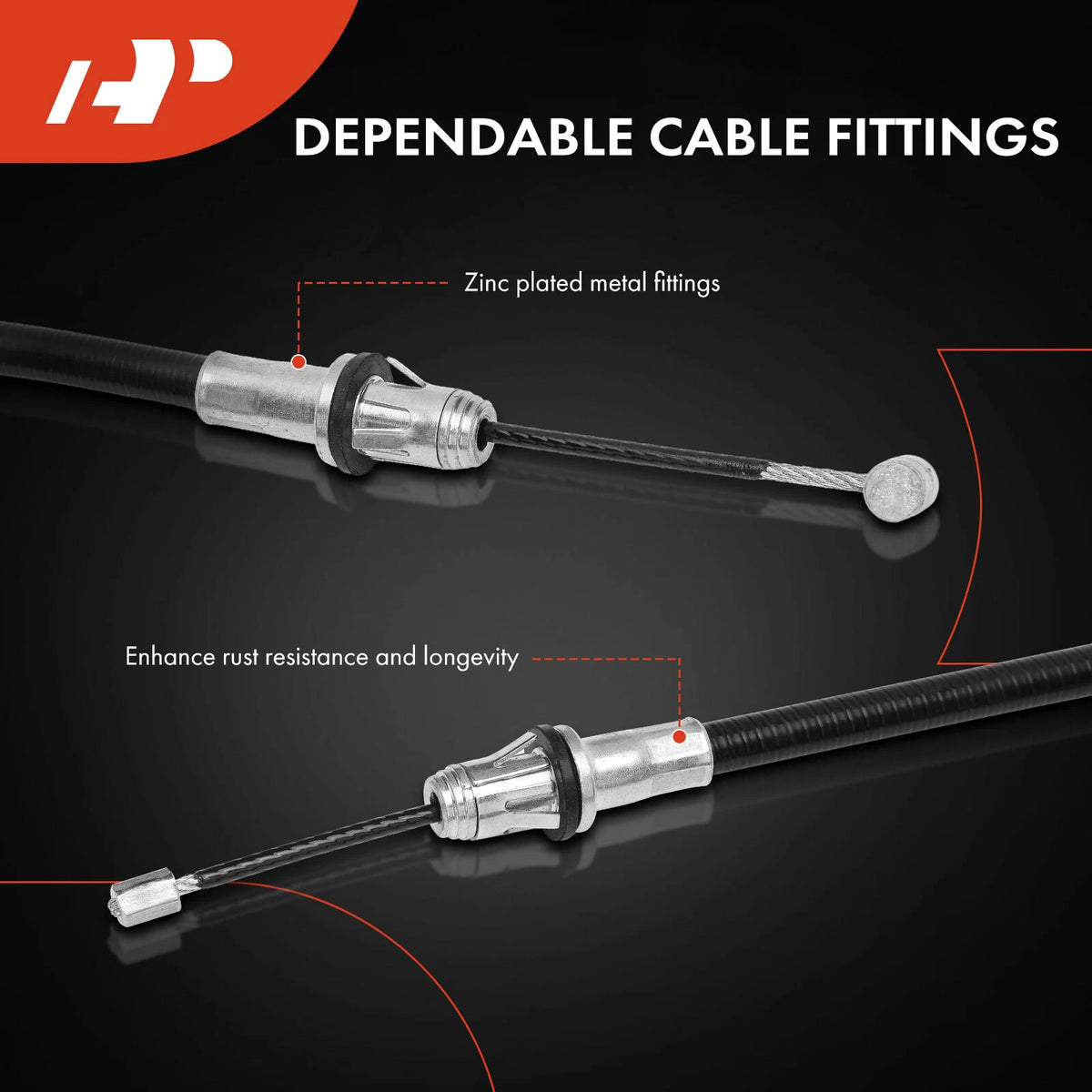 Front Parking Brake Cable for Chevy Astro GMC Safari (1996–2005) 15152390, 15711782, C95221