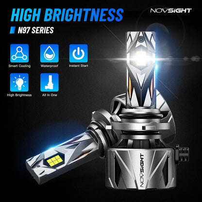 2X NOVSIGHT 9006 HB4 LED Headlight Bulbs for Low Beam (6500K, 240W, 60000LM)