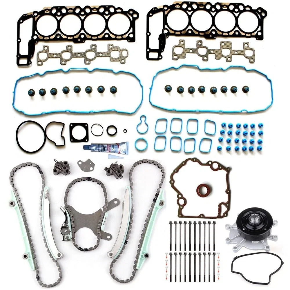 Head Gasket Bolt Set, Water Pump, Timing Chain Kit for Dodge Dakota (2000–2001)