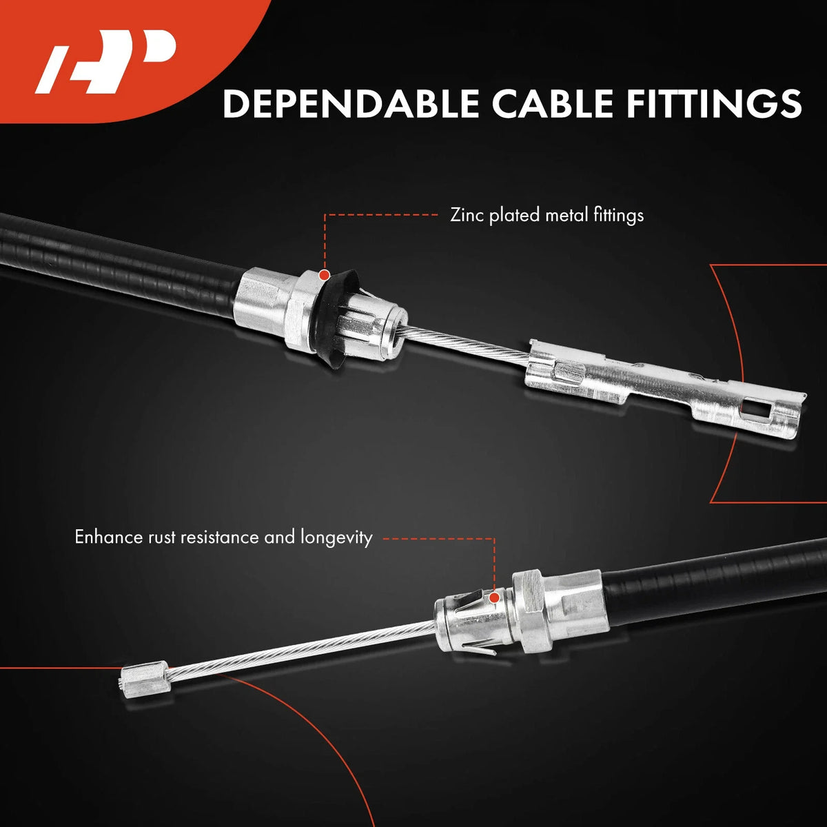 2X Rear Parking Brake Cables for Dodge Dakota (1997–1999)