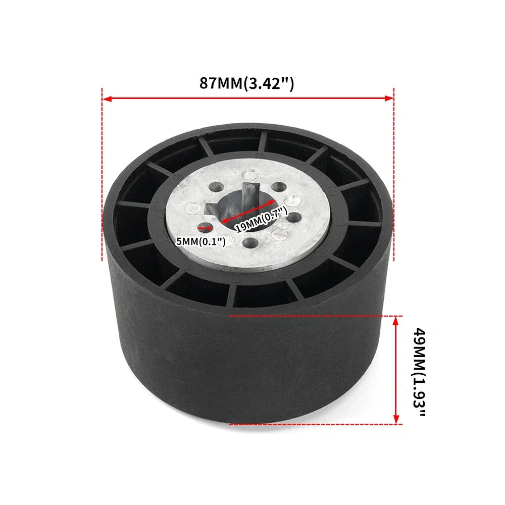 12.5" Marine Boat Steering Wheel with 3/4" Axle Hub Adapter (Keyway)