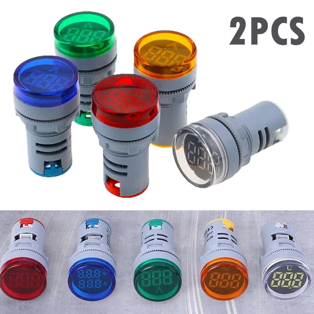 2X Mini LED Voltmeter Digital Display Voltage Meter DC 6-100V