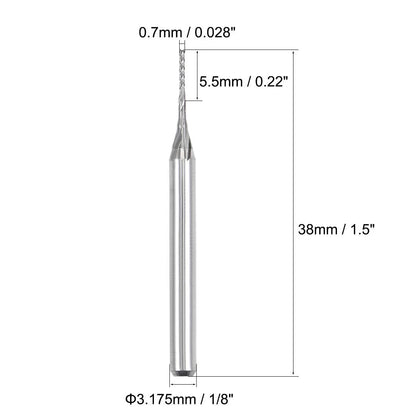 10X 0.7mm Carbide End Mill Engraving Milling Cutter CNC (0.7x5.5mm)