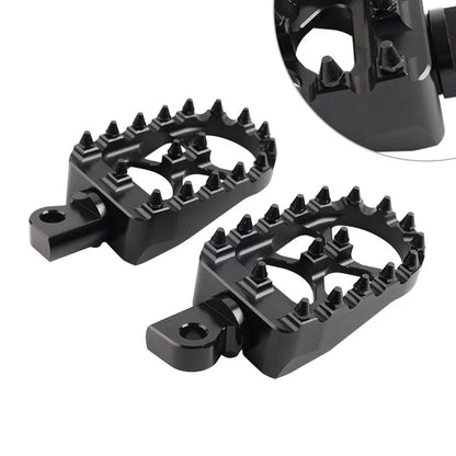 CNC Wide Fat Foot Pegs for Harley Dyna Sportster Fatboy (Pair)