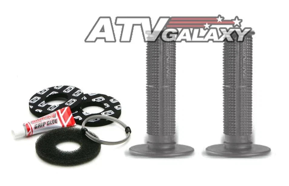 Sunline Tacki Grip Pro Package MX Handlebar Grips for Offroad Dirt Bike (Gray)