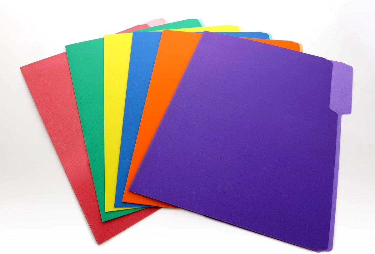 1-Pack Color File Folder for BAZIC 3109 (Letter Size) - Red/Yellow/Blue/Green