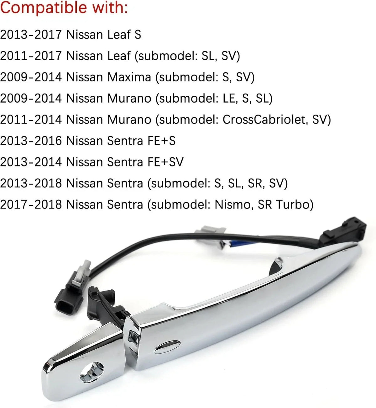 Exterior Door Handle for Nissan Sentra (2013–2018), Murano (2009–2014)
