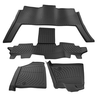 Set of 4 Black Waterproof Floor Mats for Dodge Grand Caravan (2008–2020)