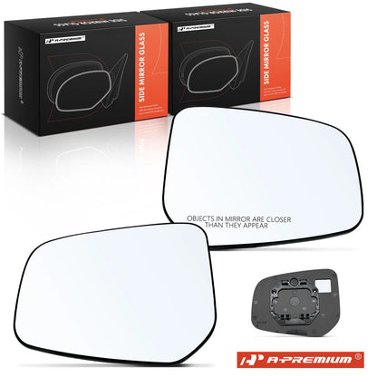 Pair Manual Mirror Glass for Mitsubishi Mirage (2014–2015, 2017–2023) MI1325106, MI1324106, 7632B600, 7632B599