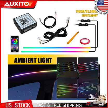 RGB LED Sunroof Light Strip Kit for Car Interior Ambient Lighting