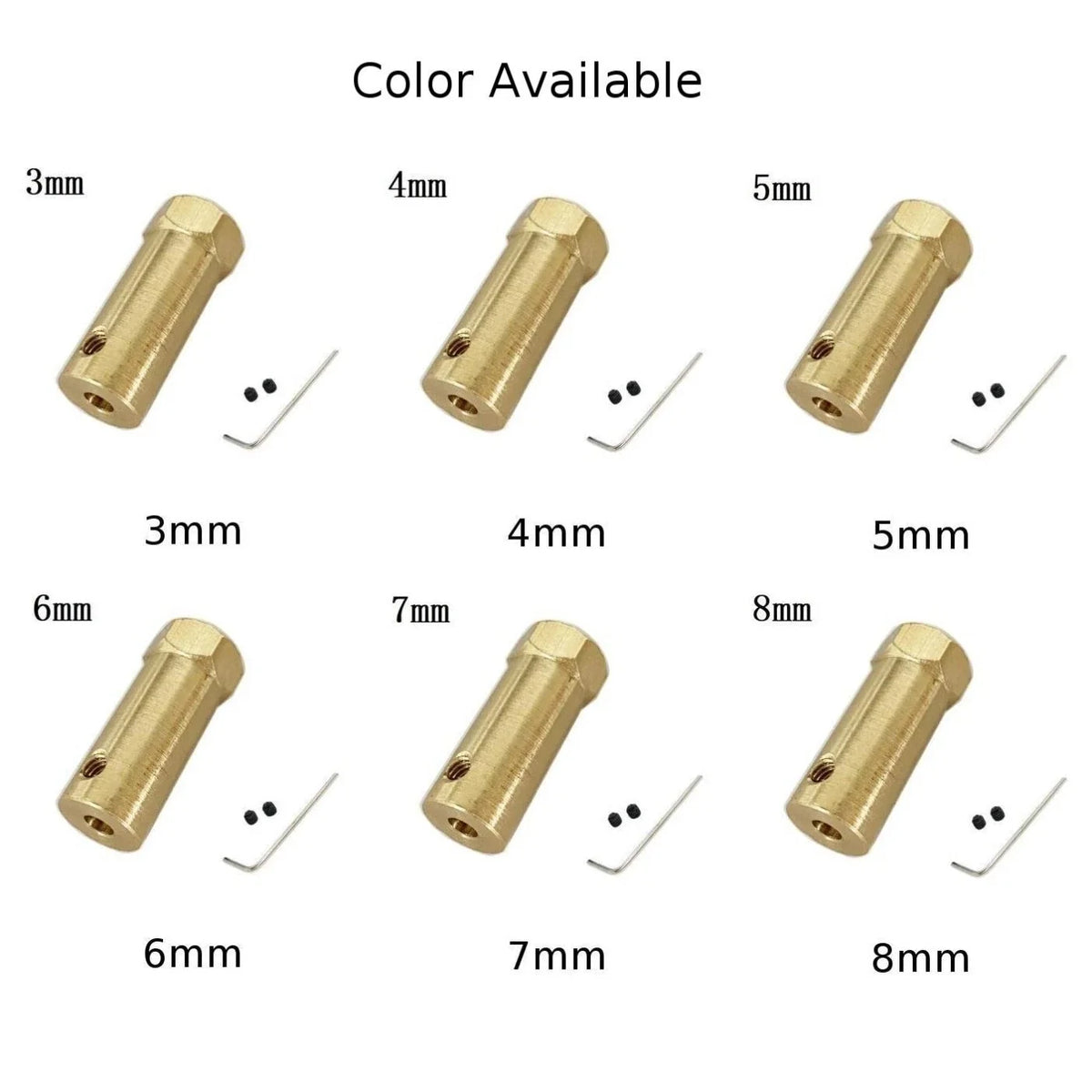Hexagonal Wheel Coupler for - Anti-corrosion Brass Plating