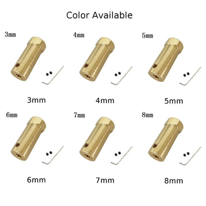 Hexagonal Wheel Coupler for - Anti-corrosion Brass Plating