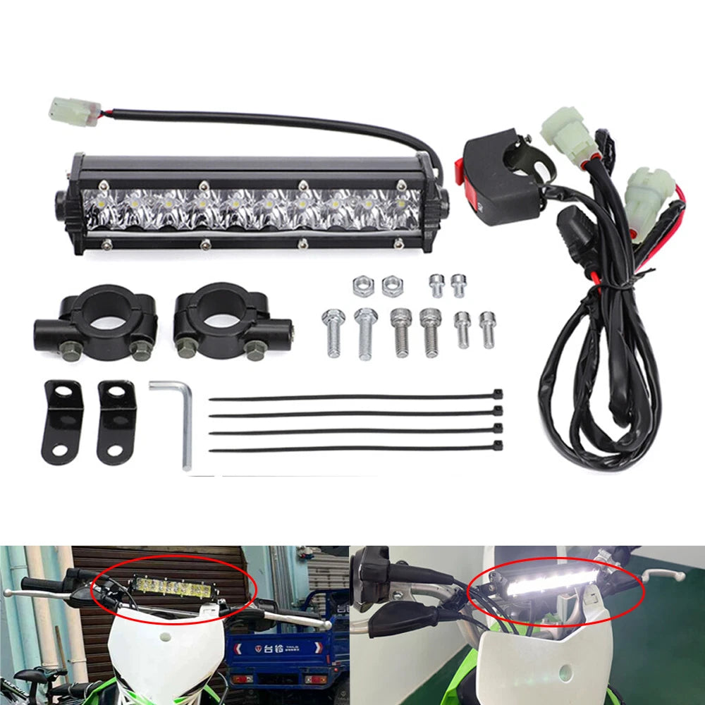 LED Headlight Light Bar Kit for Kawasaki KX250 KLX110 CRF110 TTR110