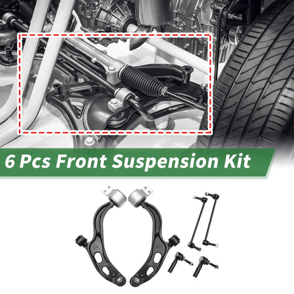 6 Pcs Front Lower Control Arms for Ford Flex (2010–2012) No.MS401121/MS401122