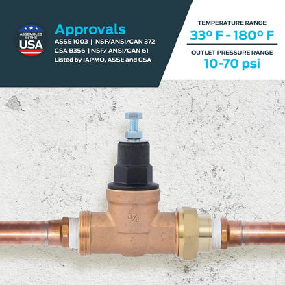 Cash Acme EB45 Pressure Regulating Valve for (3/4 in., Brass)