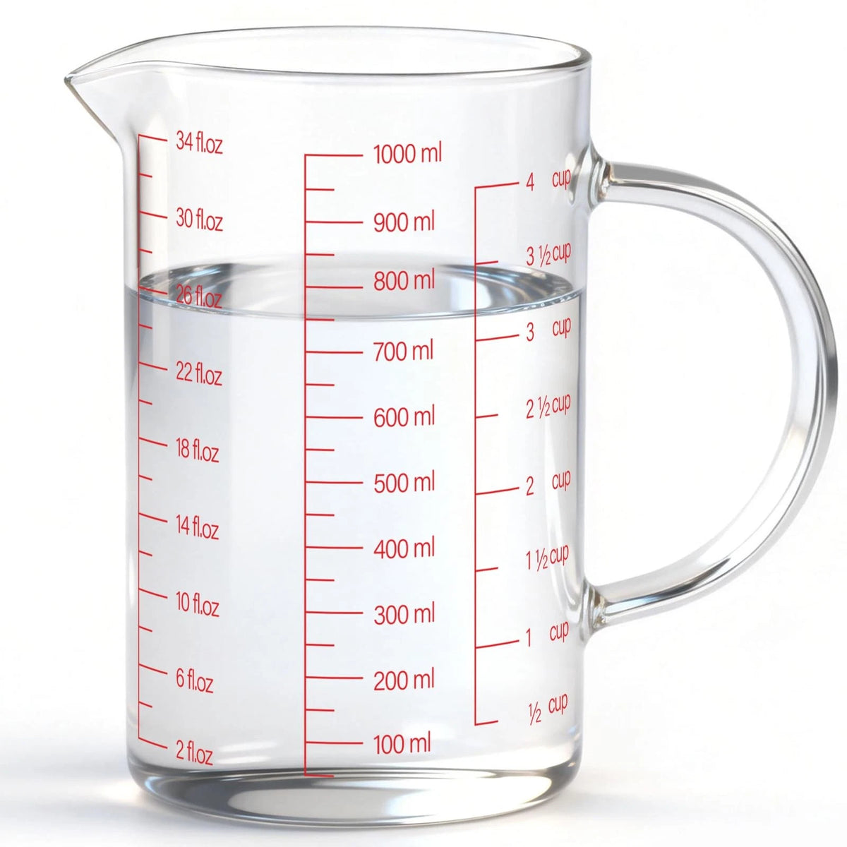 34Oz Glass Measuring Cup for Kitchen Use (2010–2023)