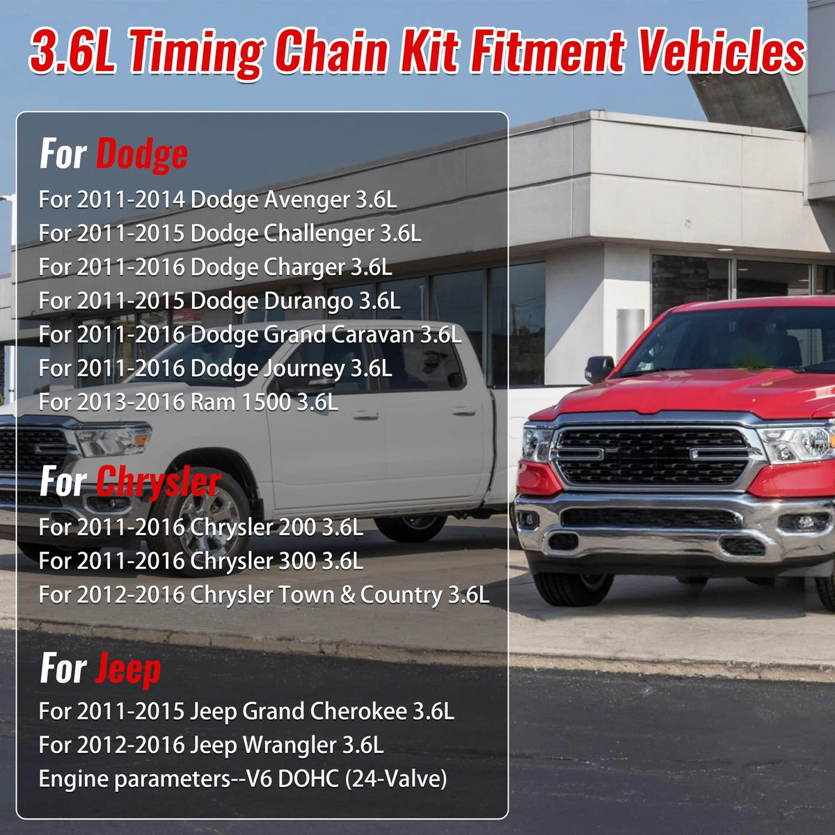 3.6L Pentastar Timing Chain Kit for Jeep Grand 3.6 (2011–2015)