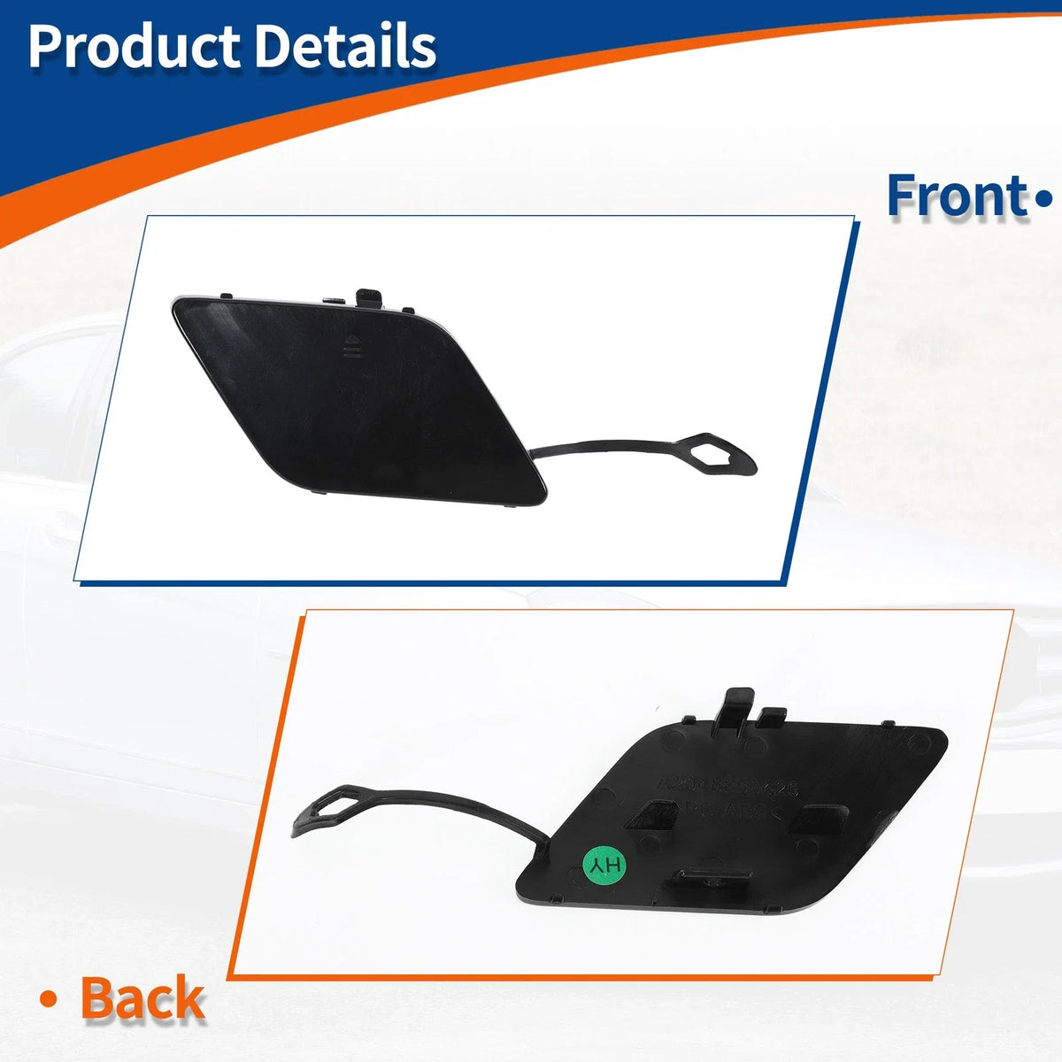 Tow Hook Cover for Mercedes-Benz W204 (2007–2014) No.A2048850426 Unpainted