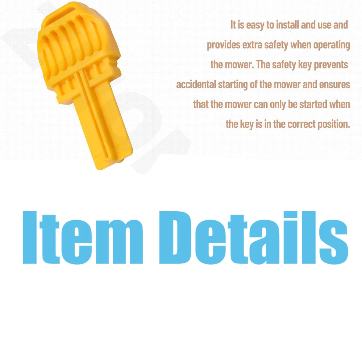 3 Pack Safety Key for Dewalt DCMWSP255Y2 DCMWP233U2 Lawn Mower