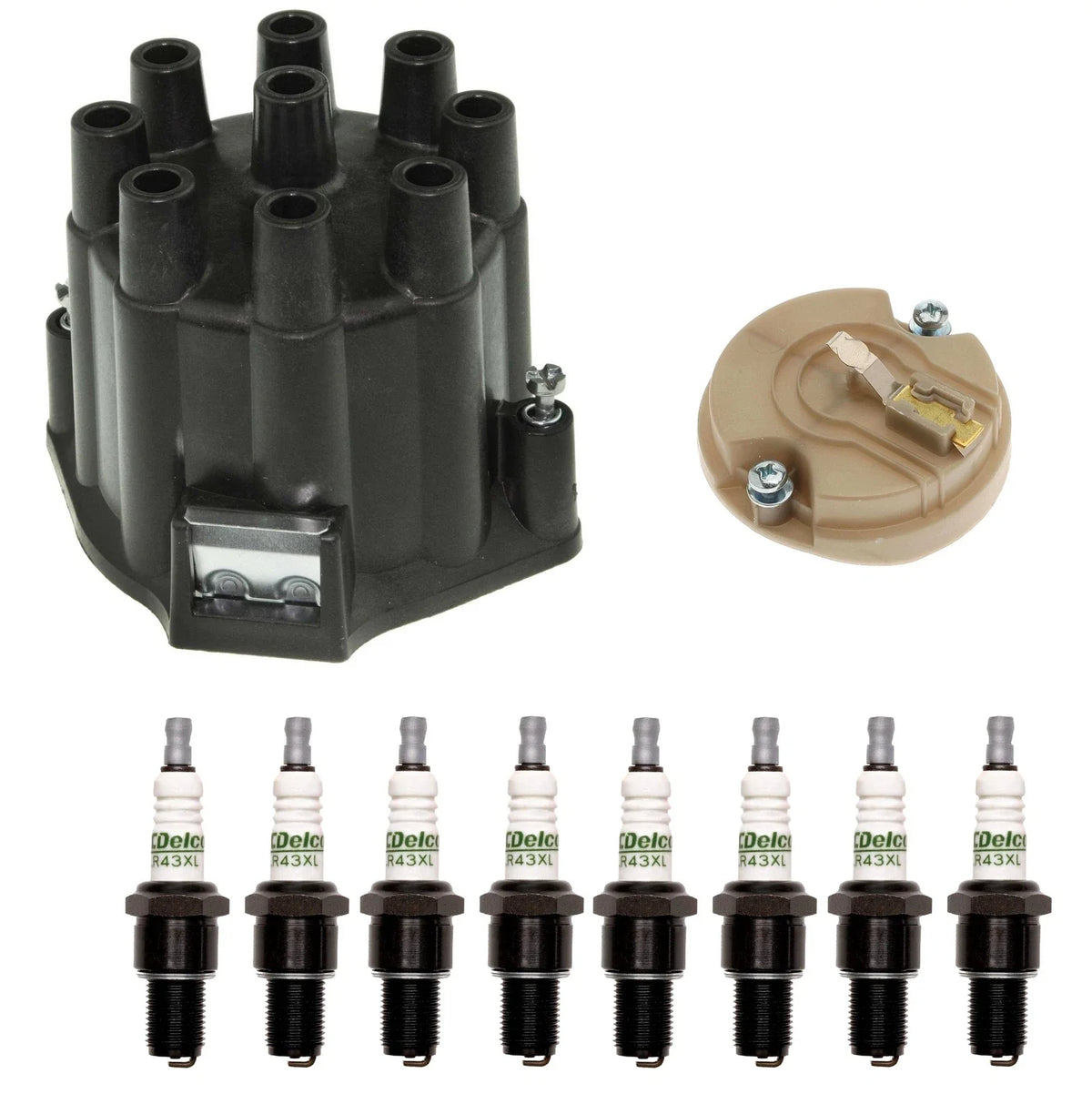 ACDelco Distributor Rotor Cap & Platinum Spark Plugs Kit for Chevrolet GMC V8