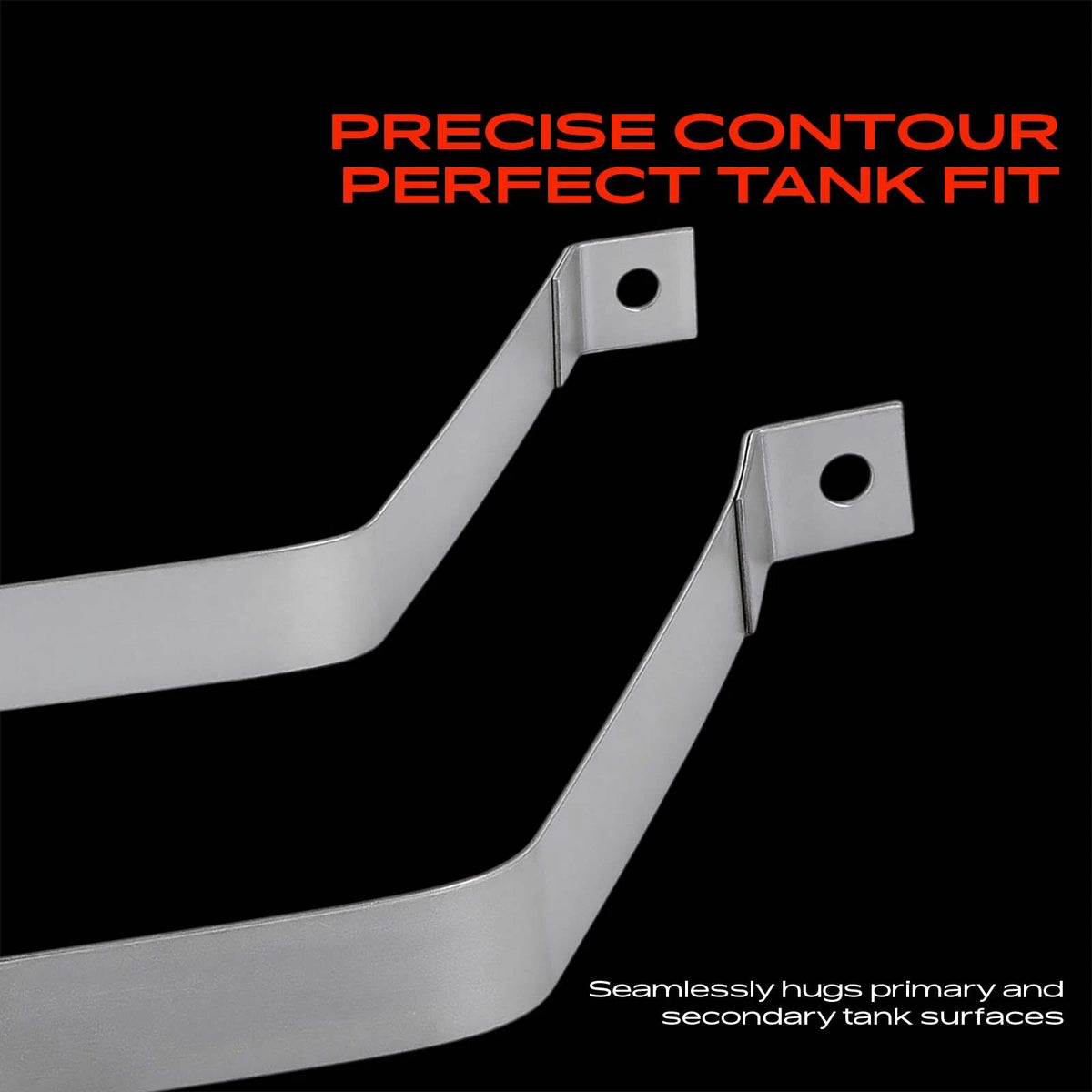 2X Steel Gray Fuel Tank Straps for Hyundai Elantra, Tiburon (1996–2000) 3121029800, ST190