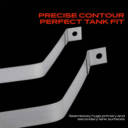 2X Steel Gray Fuel Tank Straps for Hyundai Elantra, Tiburon (1996–2000) 3121029800, ST190