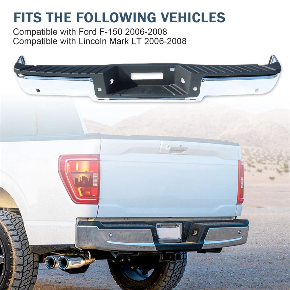 Rear Bumper Assembly for Ford F150 (2006–2008) 8L3Z-17906-C, FO1103138, Chrome