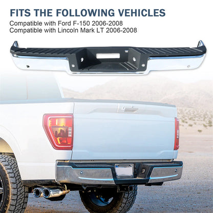Rear Bumper Assembly for Ford F150 (2006–2008) 8L3Z-17906-C, FO1103138, Chrome