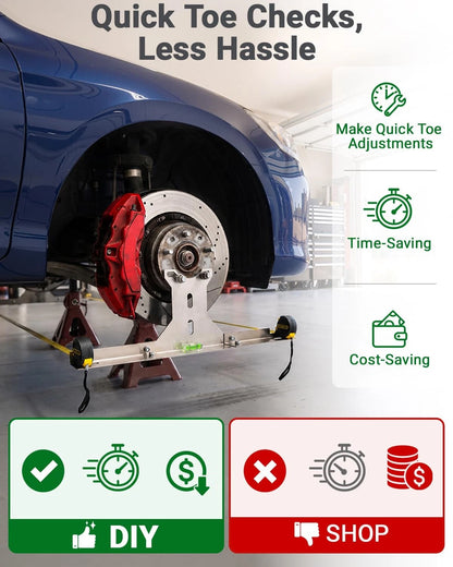 Wheel Alignment Tool for DIY Toe Adjustment