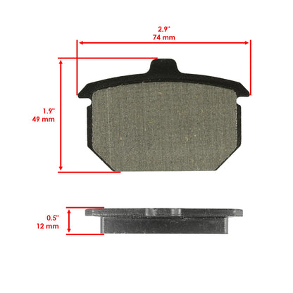Front & Rear Brake Pads for Harley Davidson XLH1100 Sportster 1100 (1986–1987) HU7391MP276LR