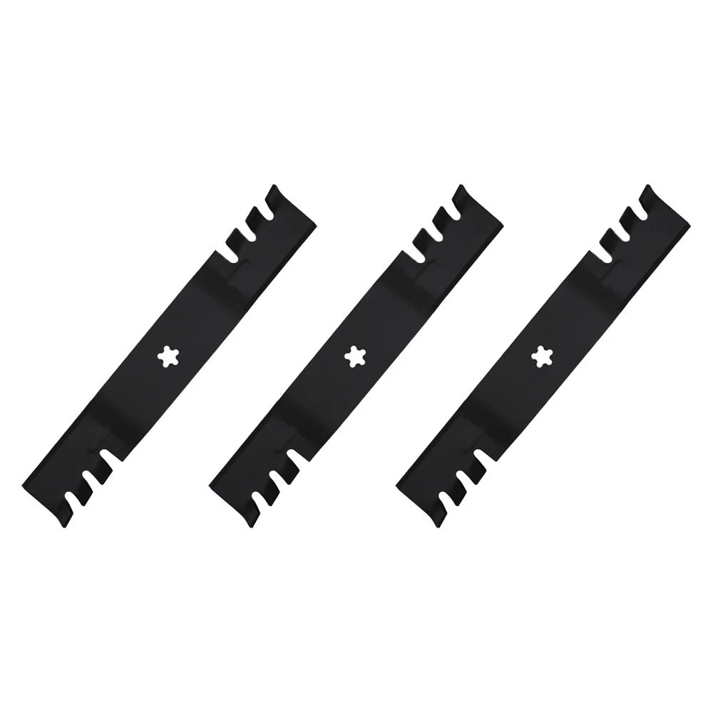 Set of 3 Toothed Mulching Blades for Husqvarna (Fits 532 18 72-55)