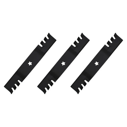 Set of 3 Toothed Mulching Blades for Husqvarna (Fits 532 18 72-55)