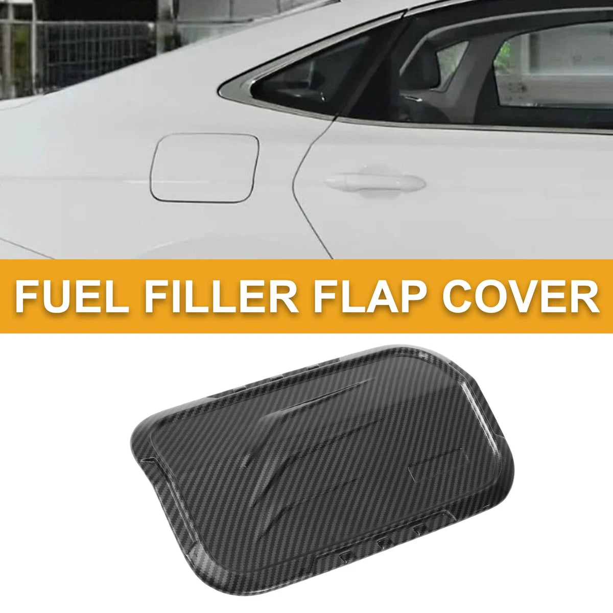 Fuel Tank Door Cap for Toyota Prado (2024–2025) Carbon Fiber Black