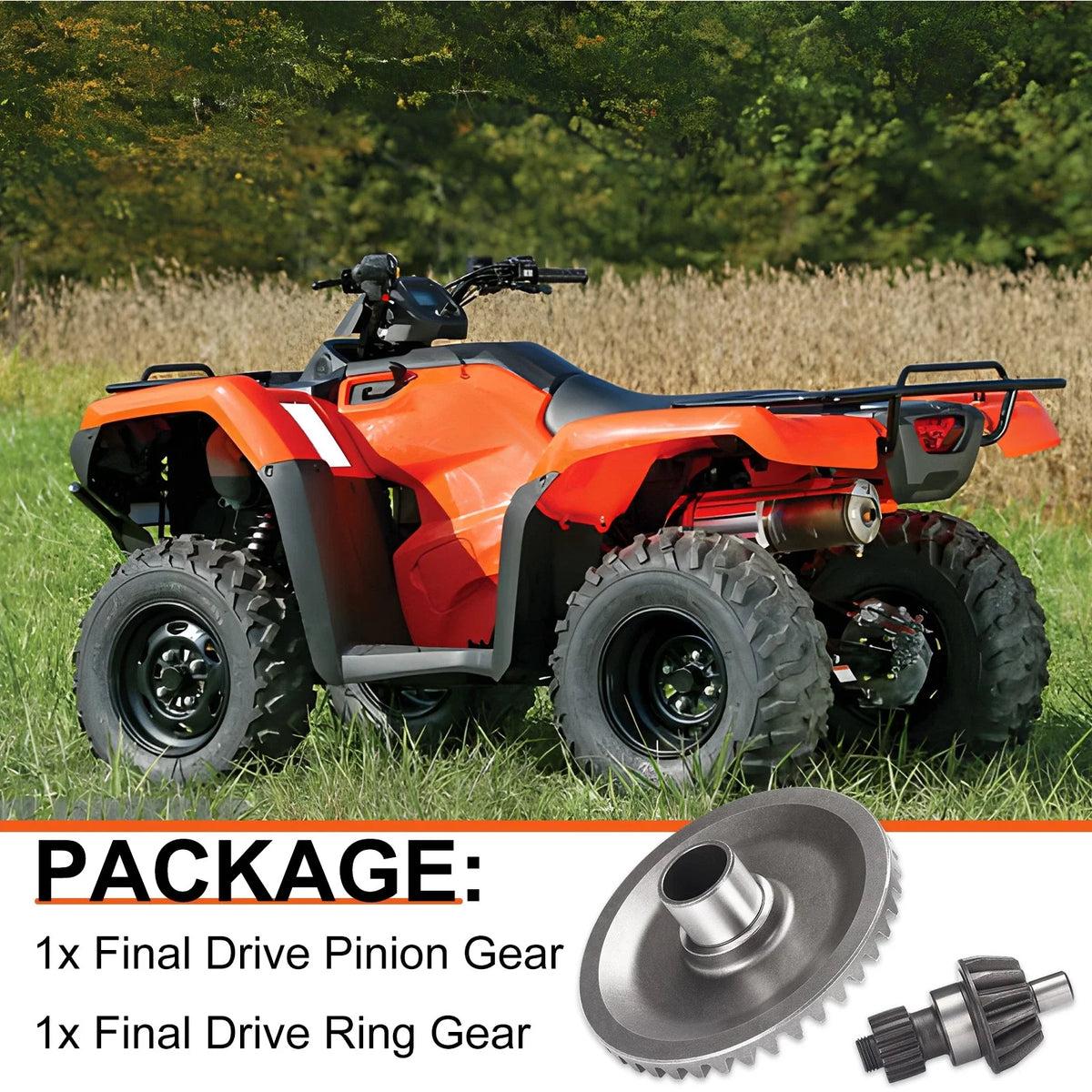 Rear Differential Ring & Pinion Gear for Honda Foreman 500 TRX500 (2012–2013)