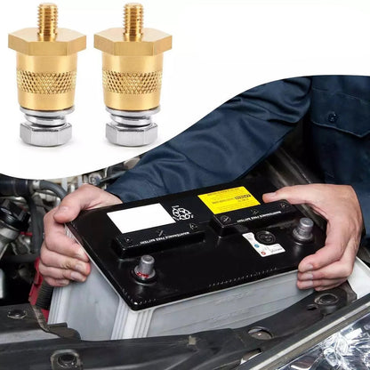 1 Pair Brass Battery Terminal Connector M6 for Automotive Use