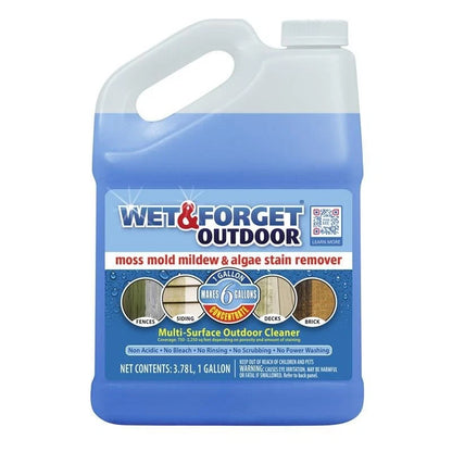 Wet & Forget Moss, Mold, Mildew & Algae Stain Remover 128 Fl Oz (Pack of 1)