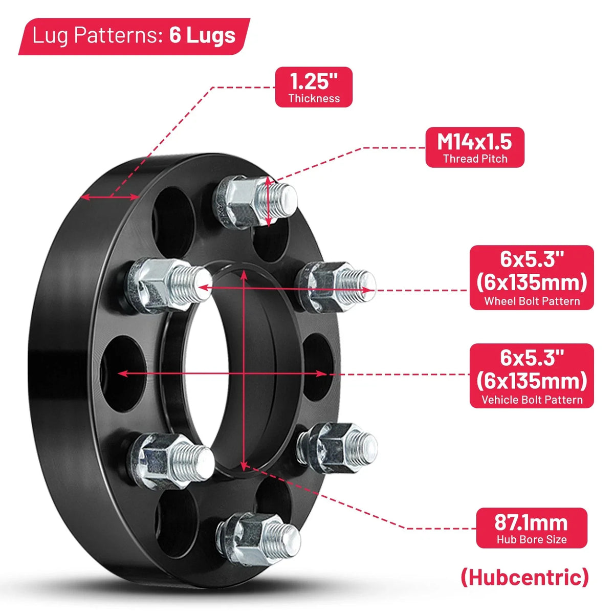 Wheel Spacers Hubcentric for Ford Expedition (2015–2024)