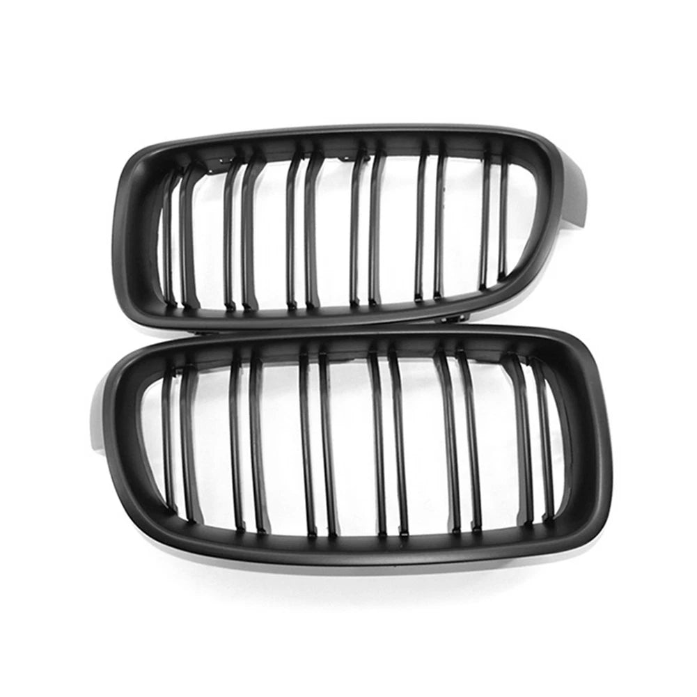 2X Matte Black Front Kidney Grille for BMW 3-Series F30 F31 F35 (2012–2014) 2045YF084