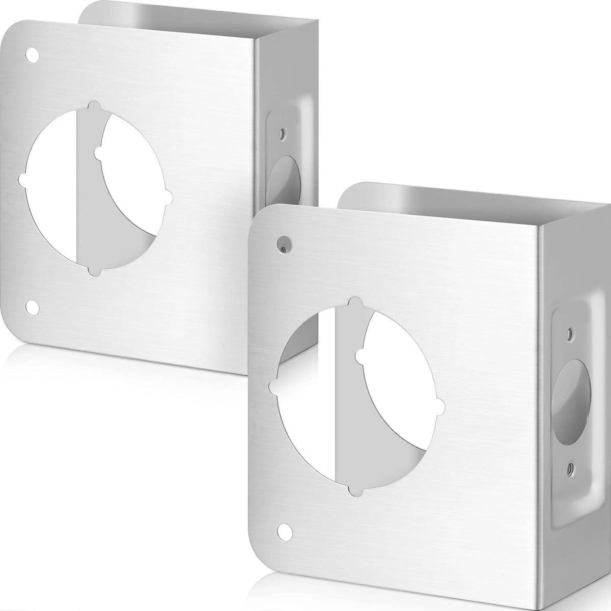 2 Safety Reinforcements: Stainless Steel Door Plates for Lock Security Repair