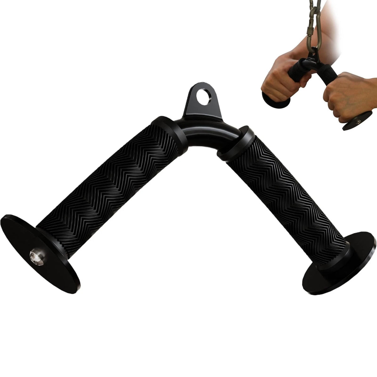 Tricep V Bar Cable Attachment for Fitness Equipment (11.61 x 6.3 x 2.76")