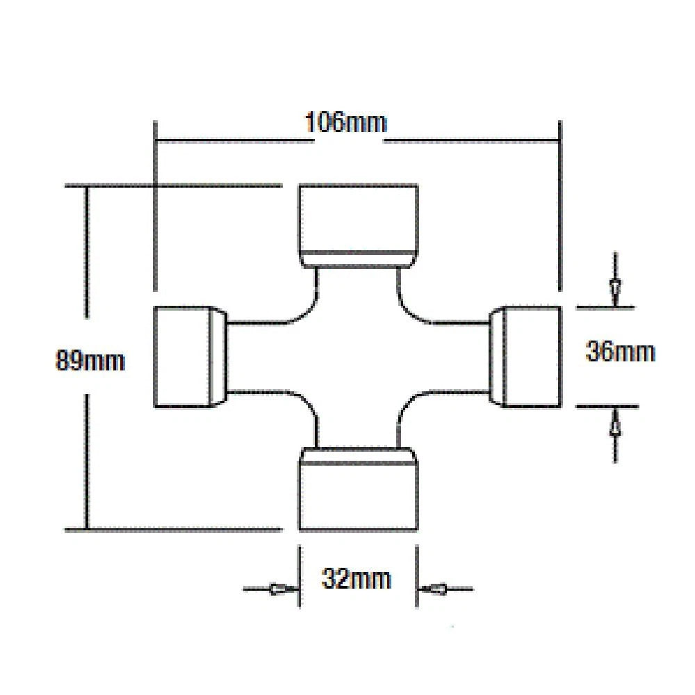 Cross & Bearing Kit for John Deere 1518 2018 520 Series