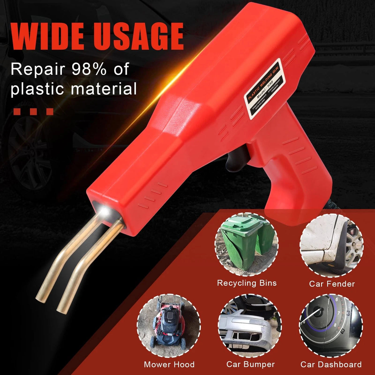 ATOLS Plastic Welder with 1000 Staples for Automotive Repairs