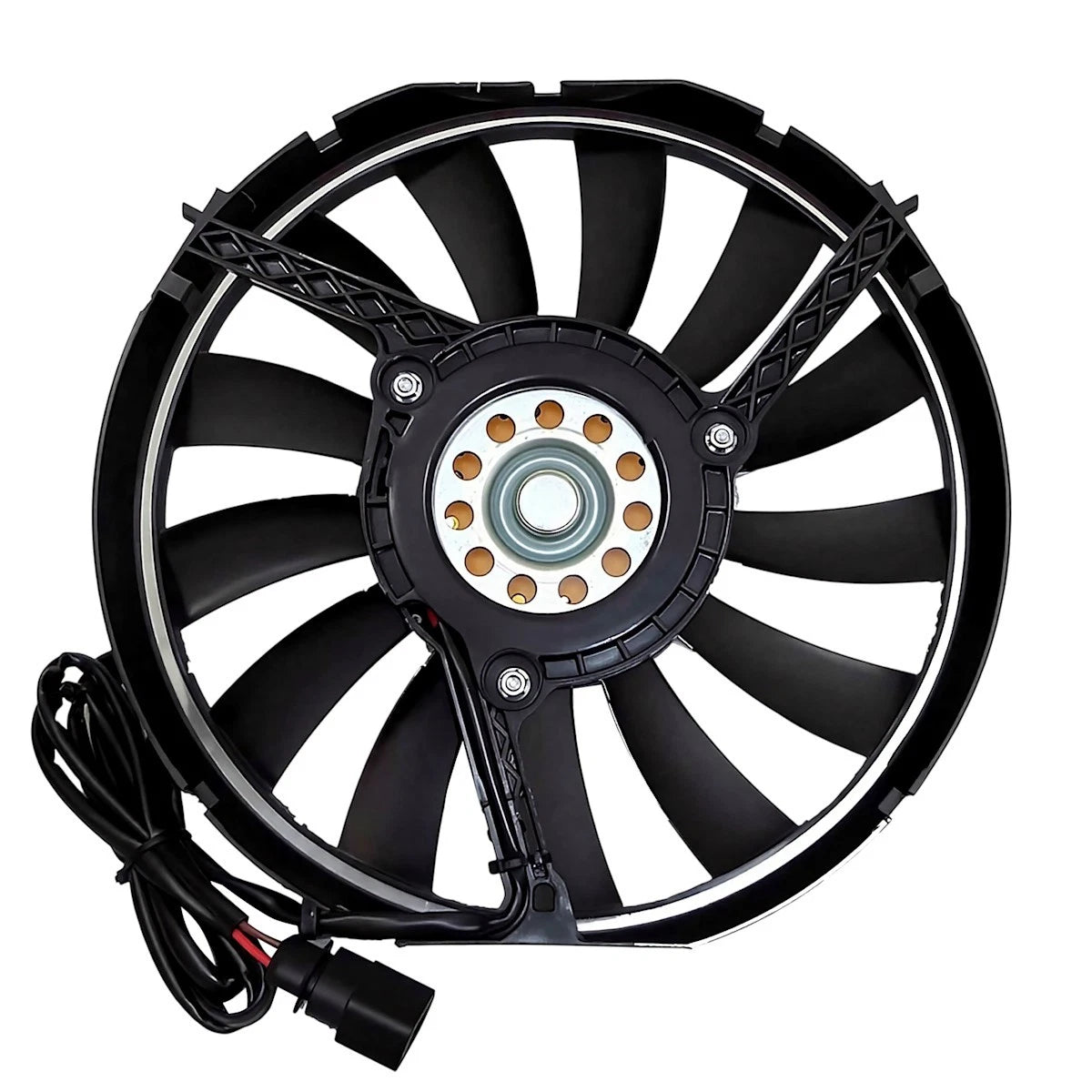 Cooling Fan Assembly for Audi Allroad Quattro A6 S6 S4 (2001–2002) 18024643, 4B3959457, 4Z7959457